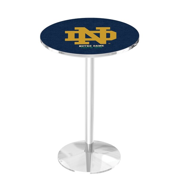 Holland Bar Stool Co 36" Chrome Notre Dame (ND) Pub Table, 36" dia. Top L214C3636ND-ND - main